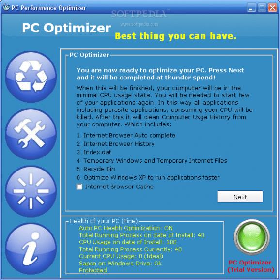 PC Performance Optimizer screenshot