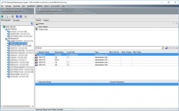 PC Remote Permissions Audit screenshot