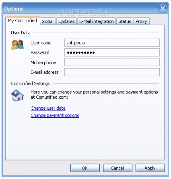 Desktop SMS screenshot