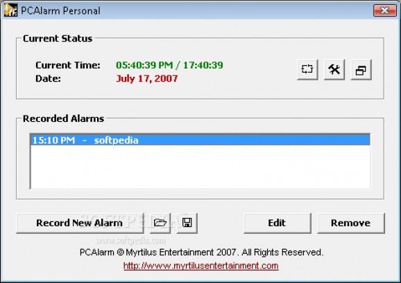 PCAlarm Personal screenshot