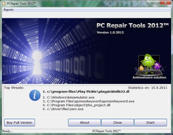 PCRepair Tools 2012 screenshot