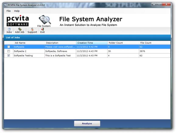 PCVITA File System Analyzer screenshot