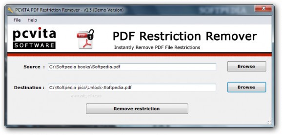 PCVITA PDF Restriction Remover screenshot