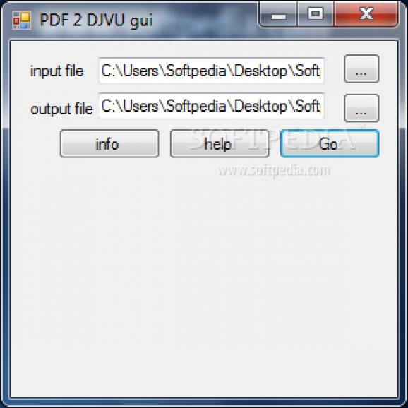 PDF 2 DJVU GUI screenshot