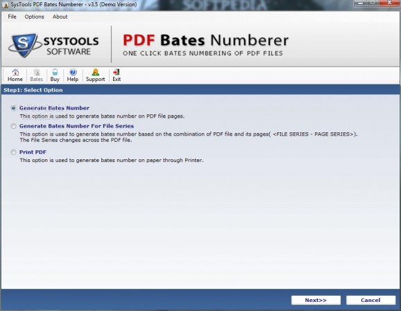 SysTools PDF Bates Numberer screenshot