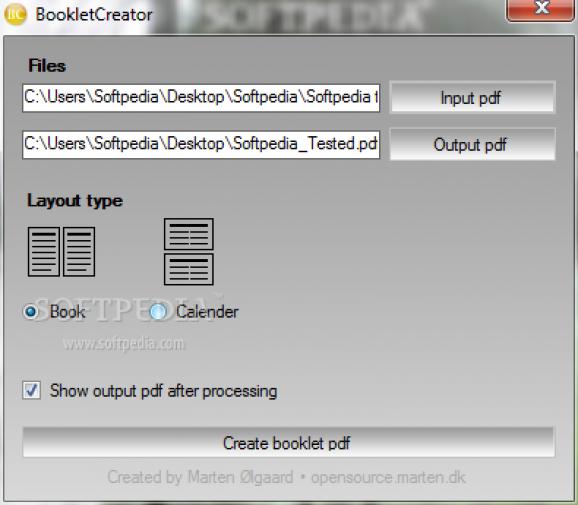 PDF Booklet Creator screenshot