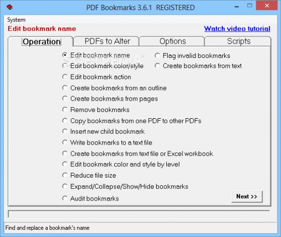 PDF Bookmarks screenshot