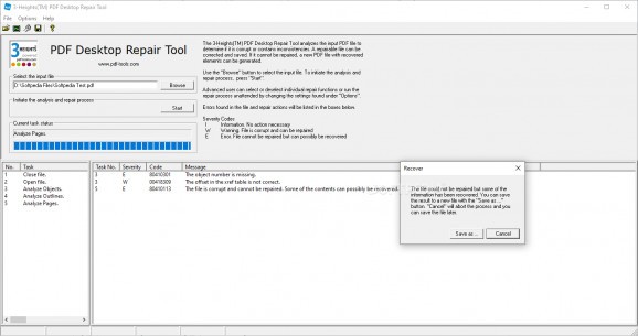 3-Heights PDF Desktop Repair Tool screenshot