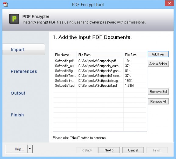 PDF Encrypt Tool screenshot