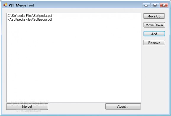PDF Merge Tool screenshot