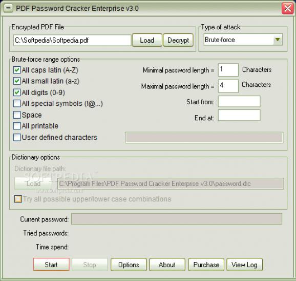 PDF Password Cracker Enterprise screenshot