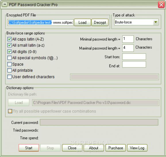 PDF Password Cracker Pro screenshot