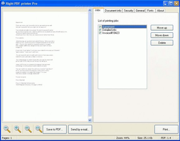 PDF Printer Pro screenshot