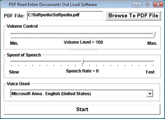 PDF Read Entire Documents Out Loud Software screenshot