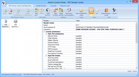 PDF Render Center screenshot
