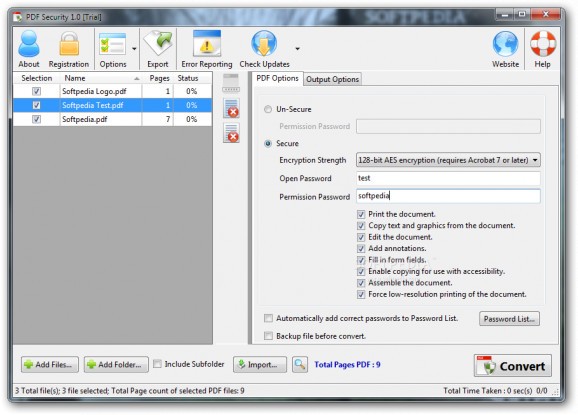 PDF Security screenshot