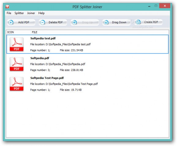 PDF Splitter Joiner screenshot