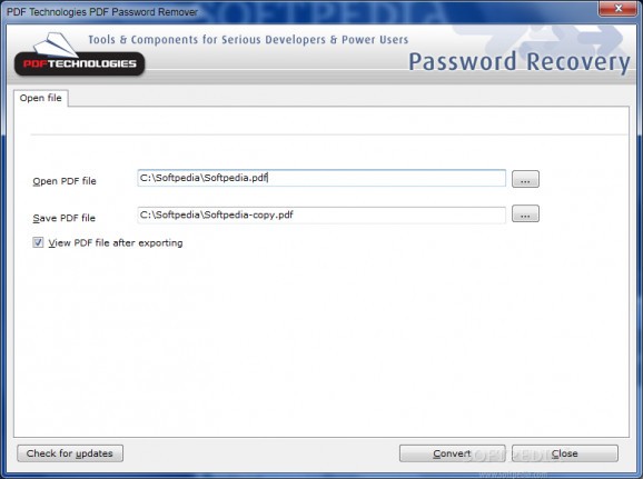 PDF Technologies PDF Password Remover screenshot