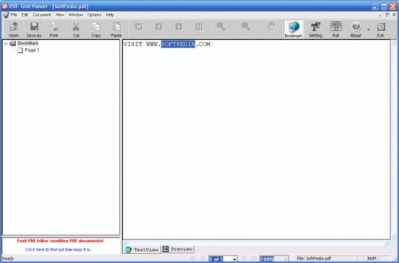 PDF Text Viewer screenshot