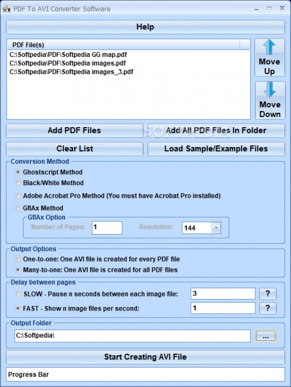 PDF To AVI Converter Software screenshot