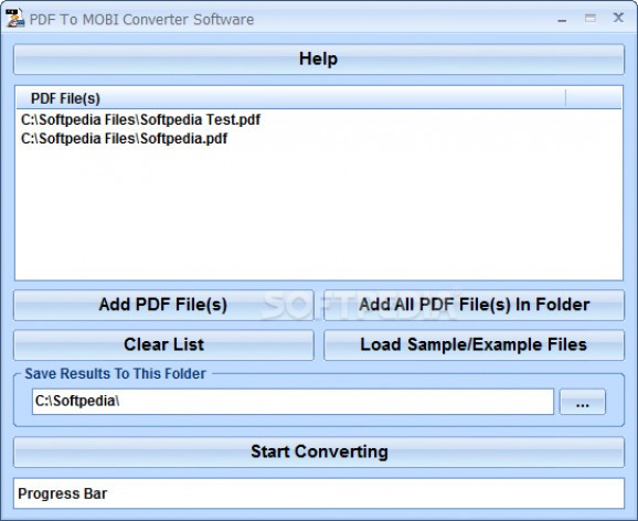 PDF To MOBI Converter Software screenshot