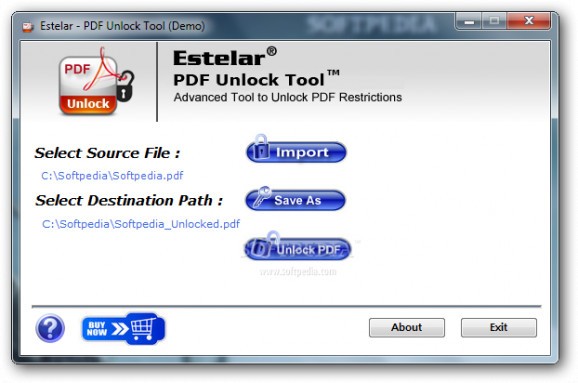 PDF Unlock Tool screenshot
