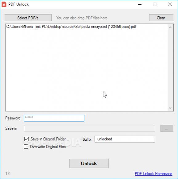 PDF Unlock screenshot