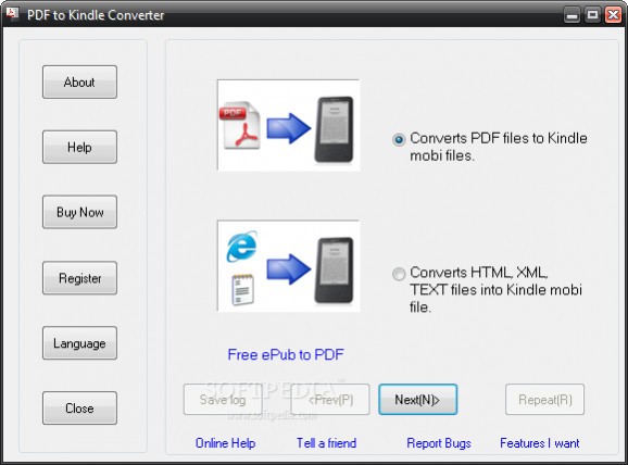 PDF to Kindle Converter screenshot