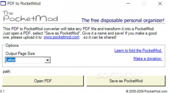 PDF to PocketMod screenshot
