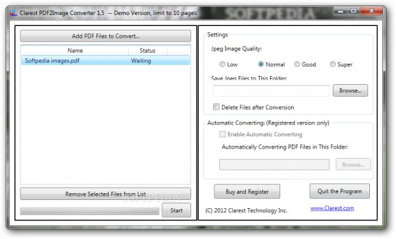 PDF2Image Converter screenshot
