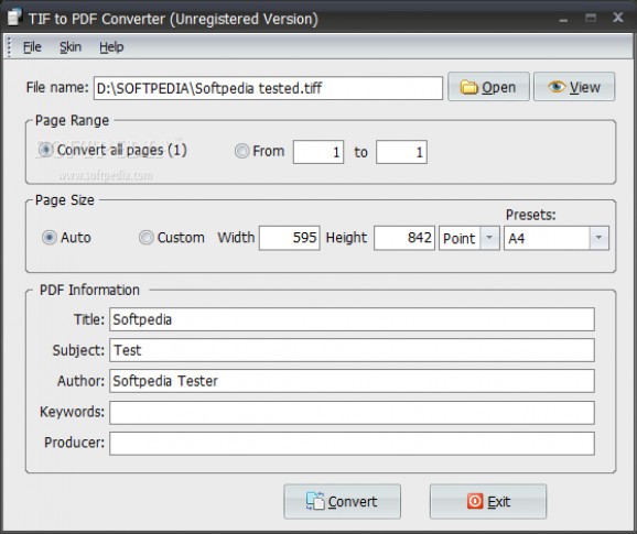TIF to PDF Converter screenshot
