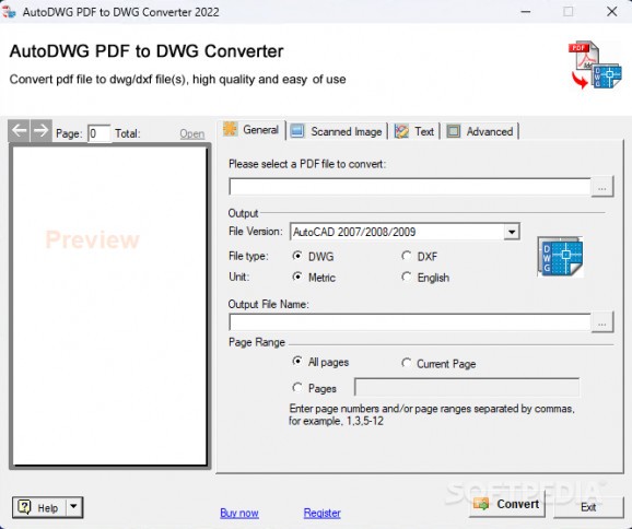 PDFIn PDF to DWG Converter screenshot