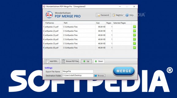 WonderfulShare PDFMerge Pro screenshot