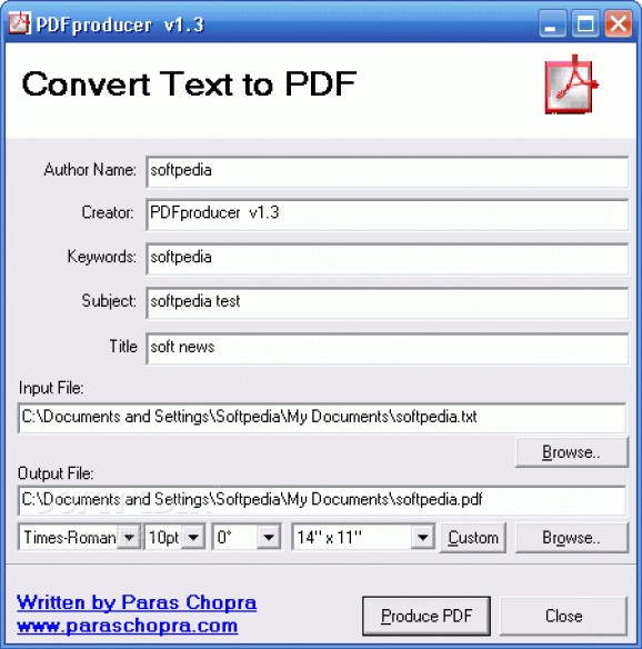 PDFproducer screenshot