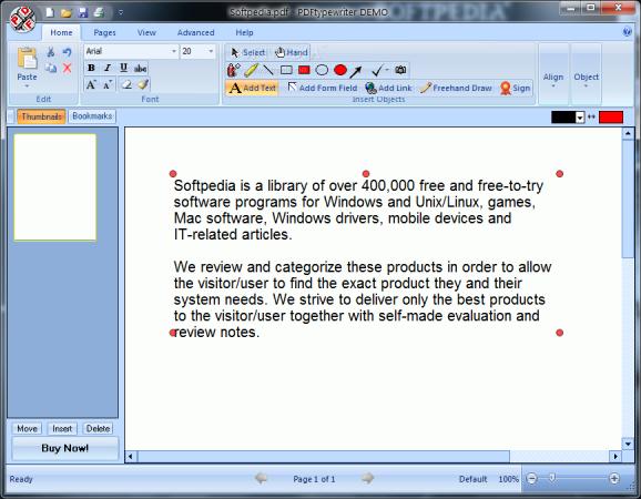 PDFtypewriter screenshot