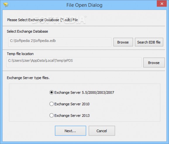 PDS Exchange EDB to EML Converter screenshot