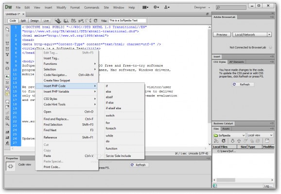PHP Coding Tools for Dreamweaver screenshot