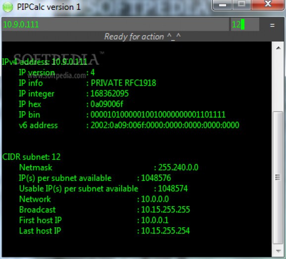 PIPCalc screenshot