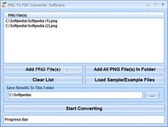 PNG To PDF Converter Software screenshot