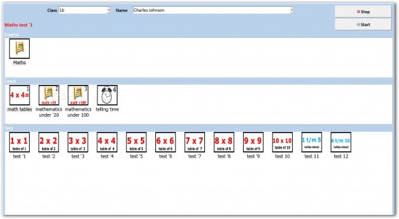 POINTS Multiple choice software screenshot