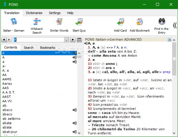 PONS Dictionary Italian - German Premium screenshot