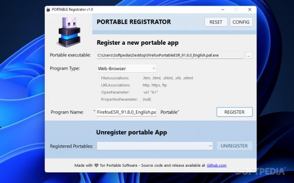 PORTABLE Registrator screenshot