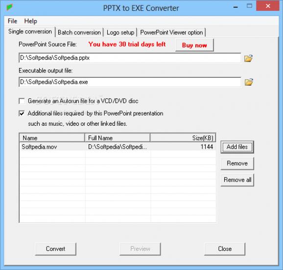 PPTX to EXE Converter screenshot