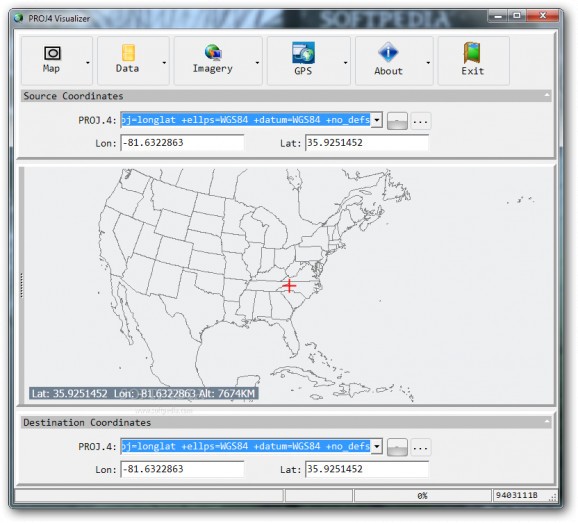 PROJ4 Visualiser screenshot