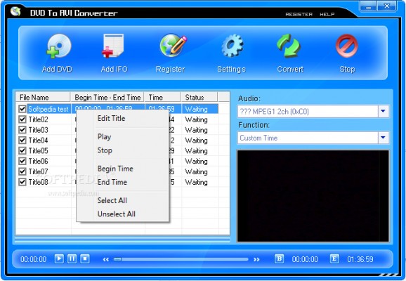 PS DVD To AVI Converter screenshot