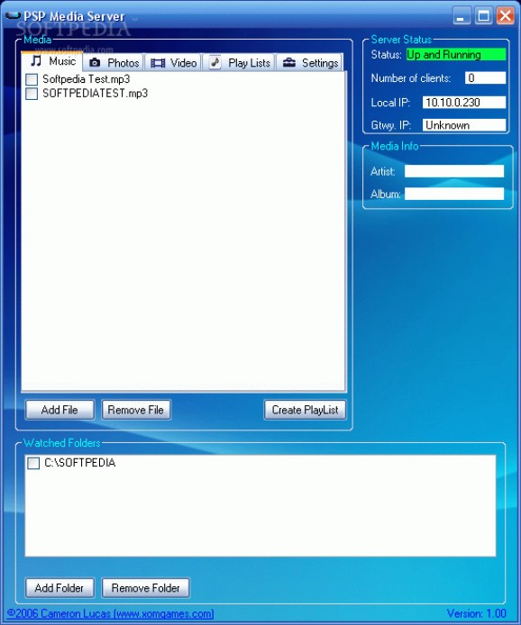 PSP Media Server screenshot