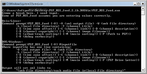 PSP RSS Feed Generator screenshot