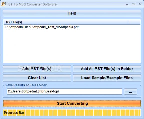 PST To MSG Converter Software screenshot