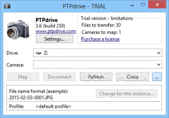 PTPdrive screenshot