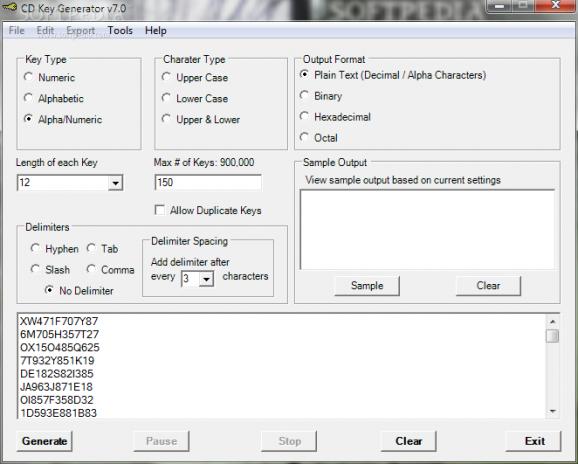 CD Key Generator screenshot